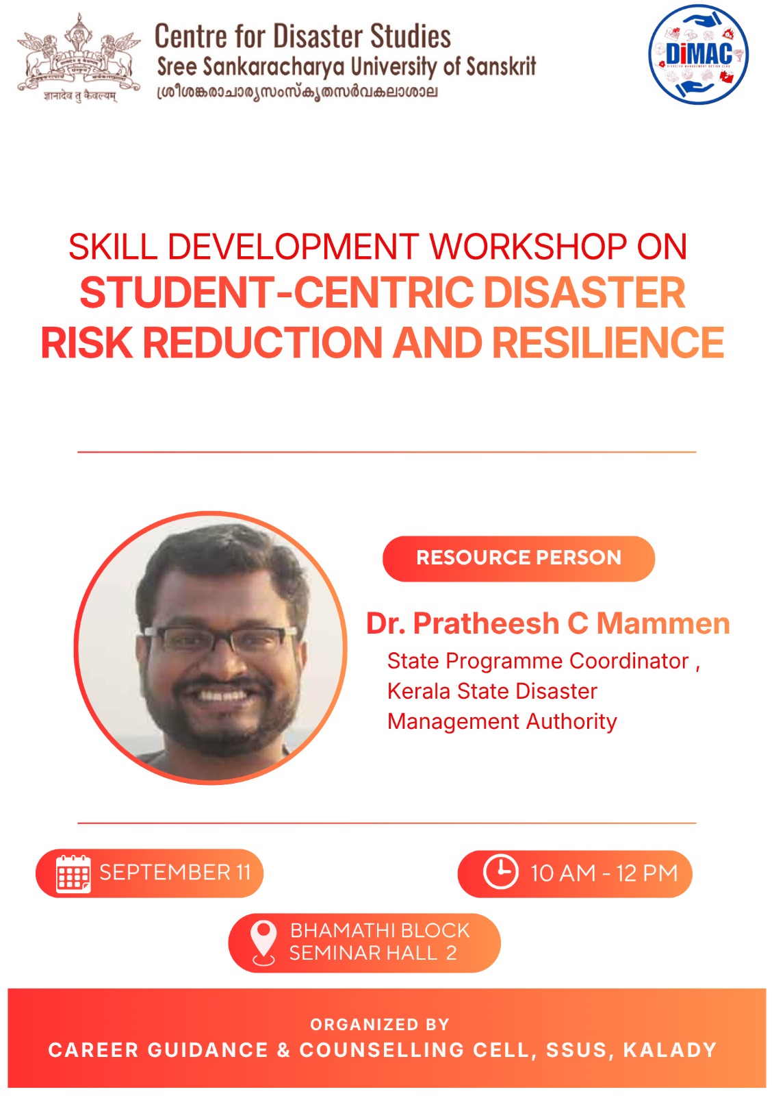 Skill Development Workshop on Student-Centric Disaster Risk Reduction and Resilience