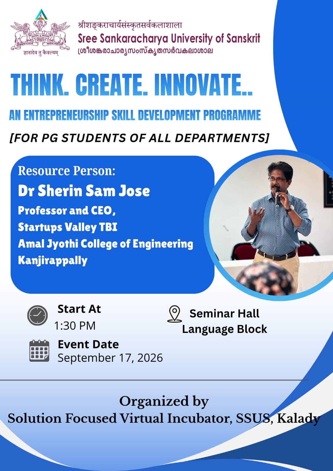 Think. Create. Innovate. – An Entrepreneurship Skill Development Programme