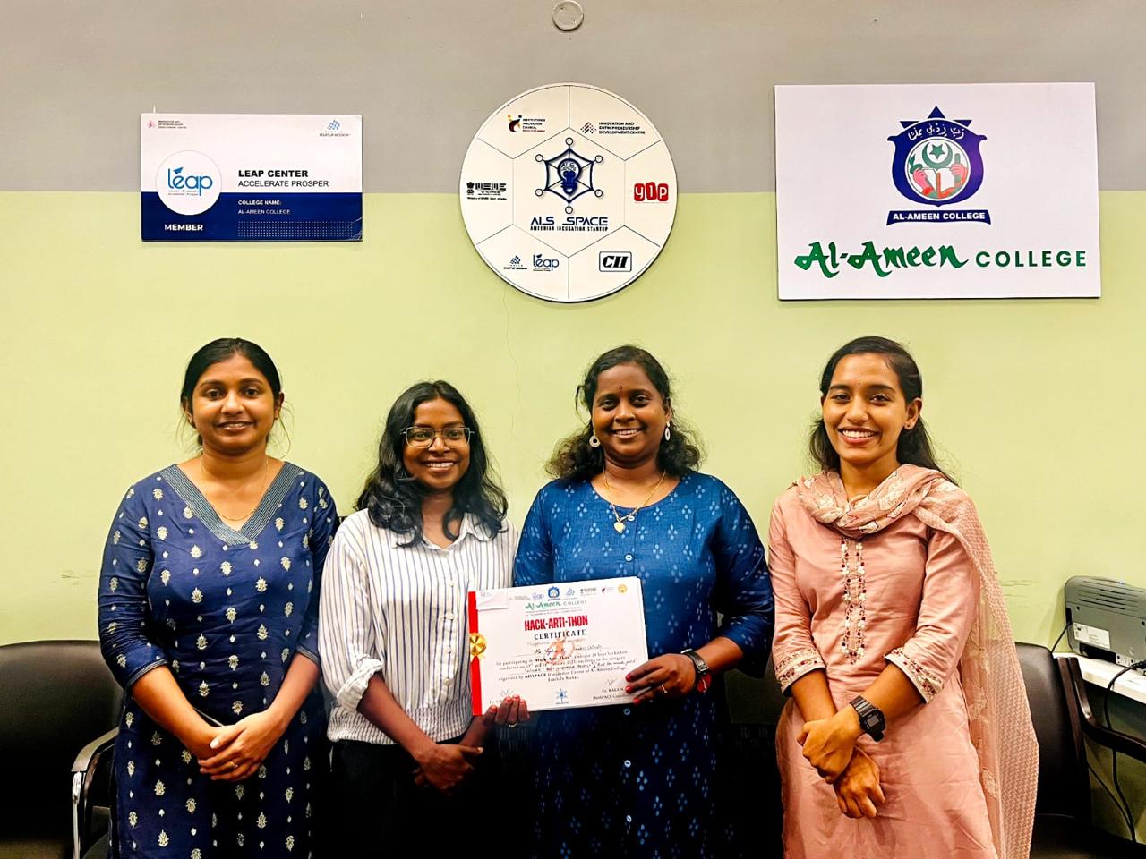 First Prize at Hack-Arti-Thon