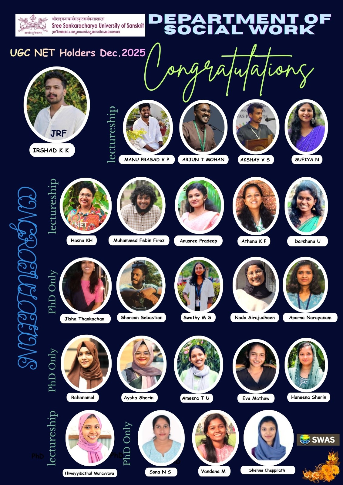 Scholarly Excellence: UGC NET & JRF Achievements